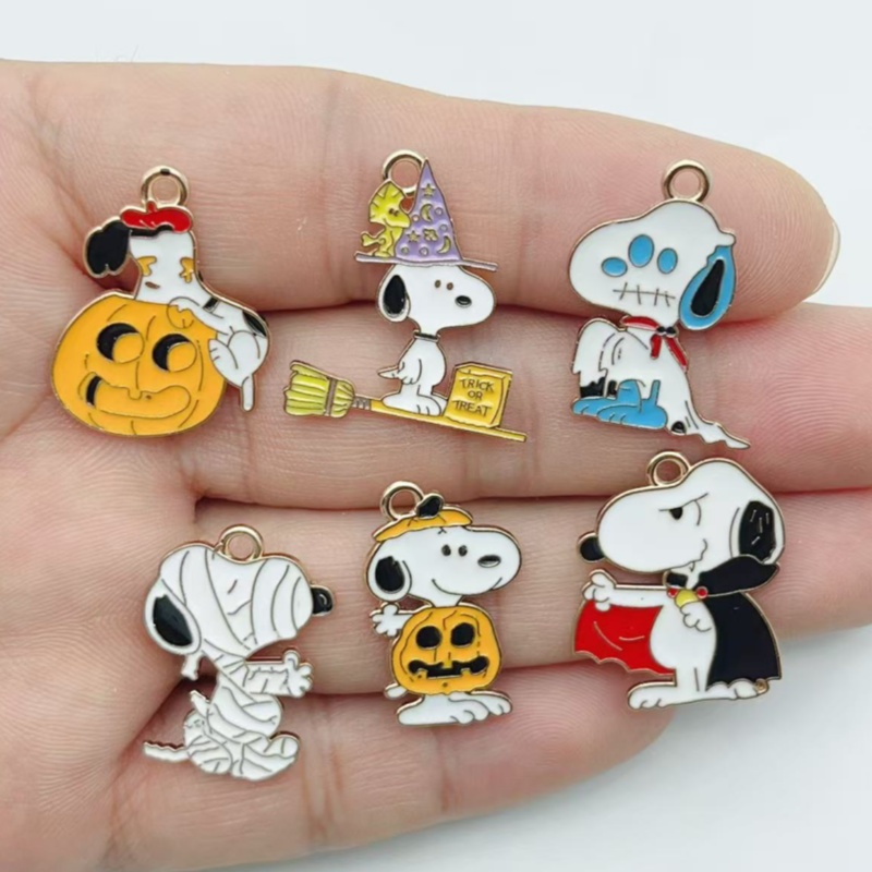 Jewelry Making Pendants - 10Pcs Cute Halloween Cartoon Puppy Alloy