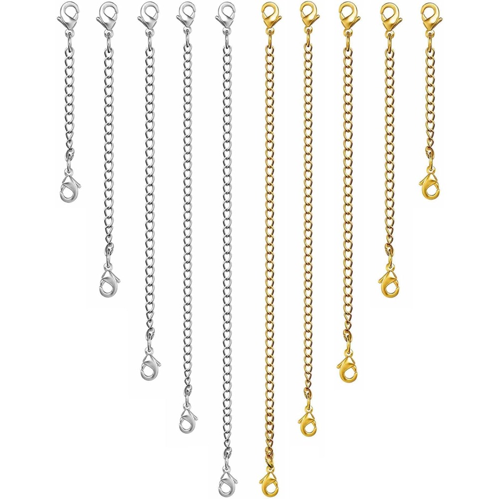 Jewelry Making Chain - 10Pcs Chain Extenders for Necklaces Bracelet