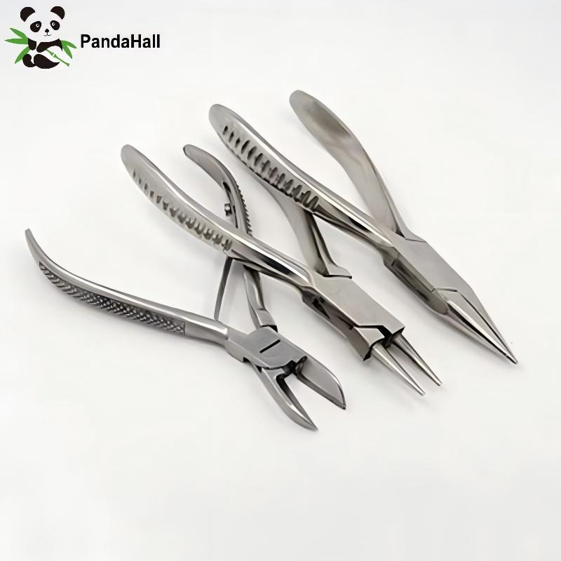 Jewelry Making Loop Pliers - PandaHall 3pcs/set Carbon Steel Side-Cutting Pliers