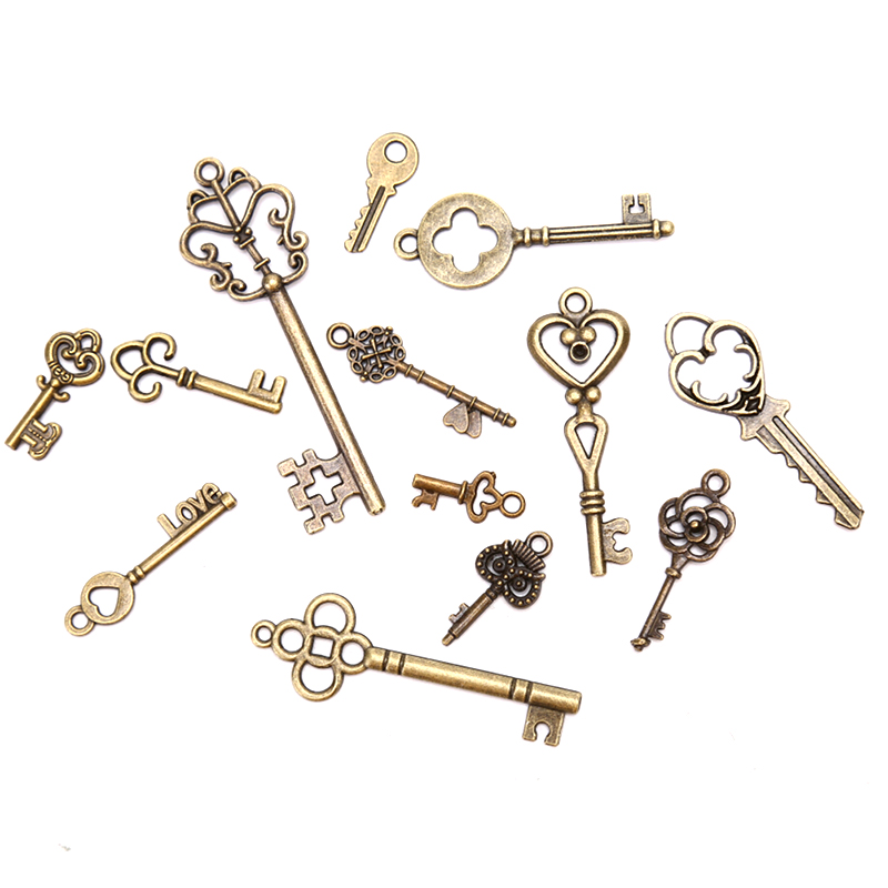 Jewelry Making In La - [LA]13Pcs Vintage Metal Mix Style Key
