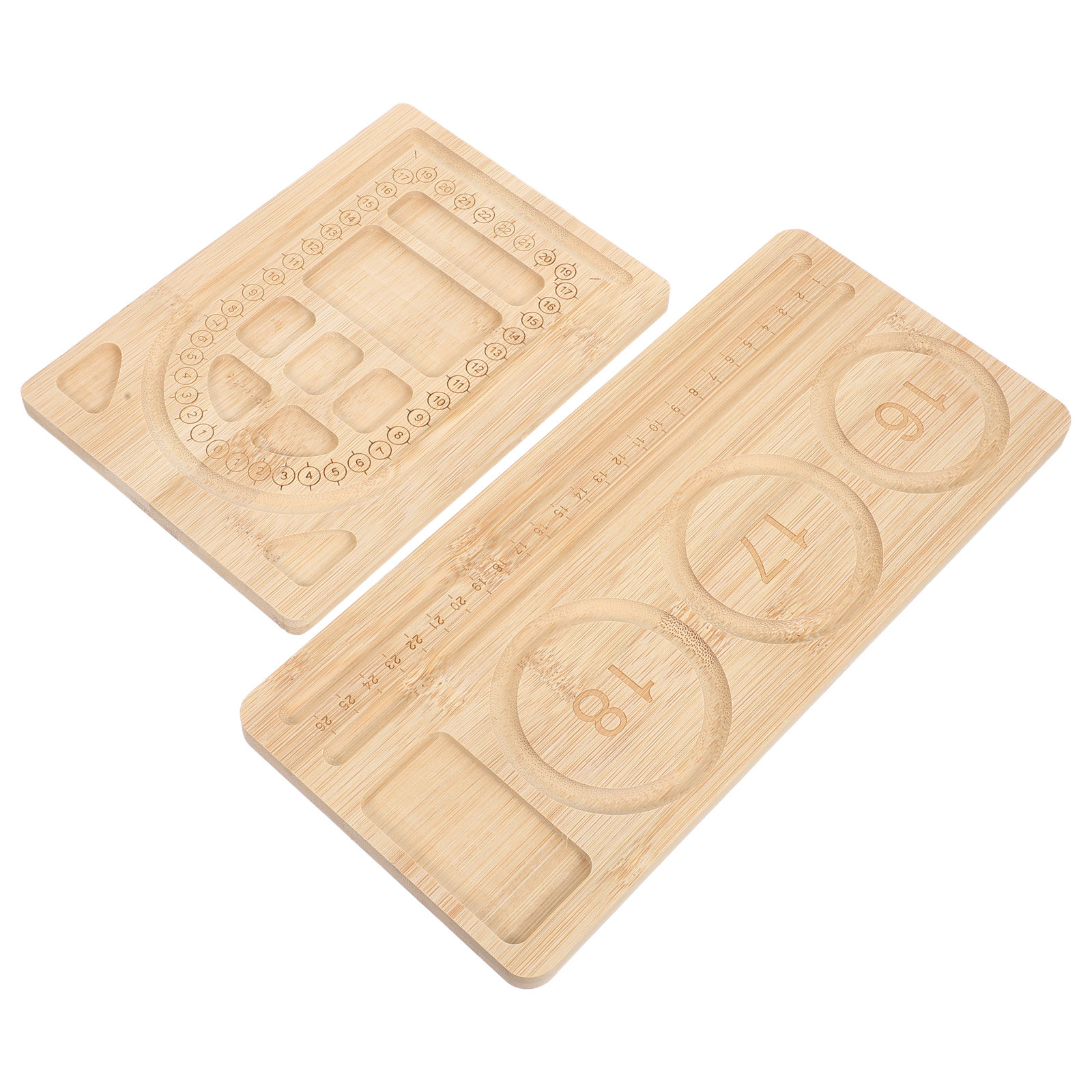 Bead Organizer Tray - 2Pcs Bamboo Beading Board Tray for