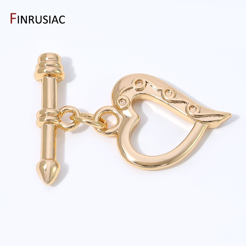 Jewelry Making Items - 14K Gold Plated Brass Heart Shape