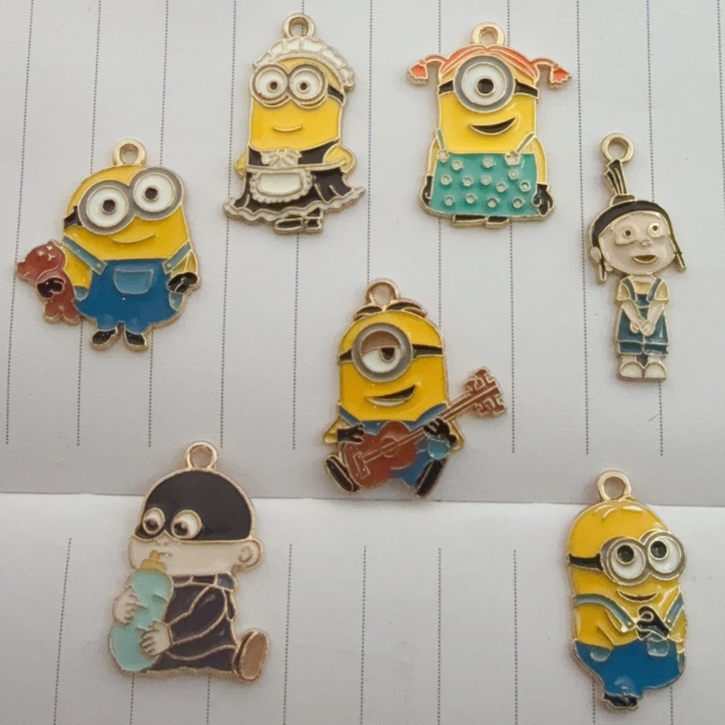 Jewelry Making Pendants - 10pcs alloy drip oil cartoon pendant,