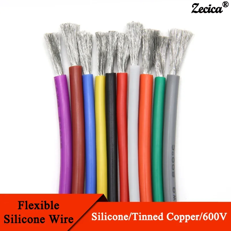 Wire 22 Gauge Copper - 1M/5M Heat-resistant Cable 30 28 26
