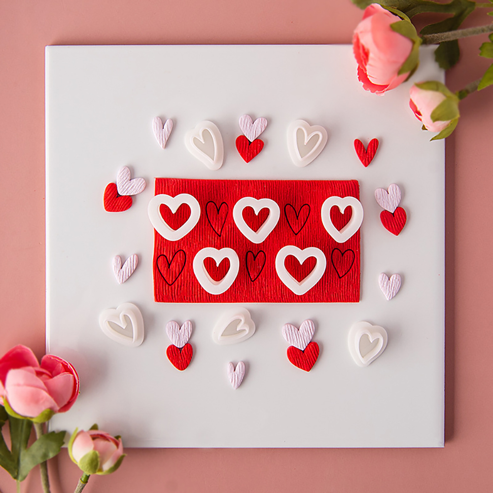 Jewelry Making Tool Kit - 10pcs Heart-Shaped Set Polymer Clay Cutters