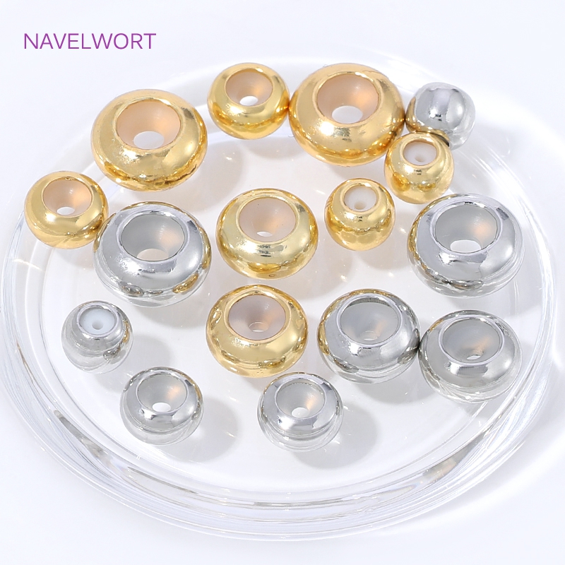 Jewelry Making Items - 18K Gold Plated Positioning Adjustment Silicone