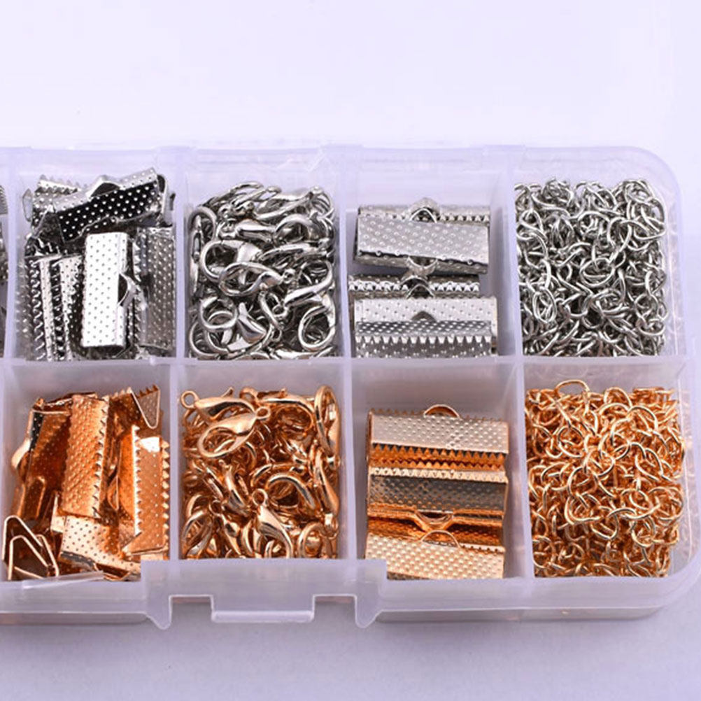 Jewelry Making Tool Kit - 371Pcs Gold Necklace Buckle Jewelry Making