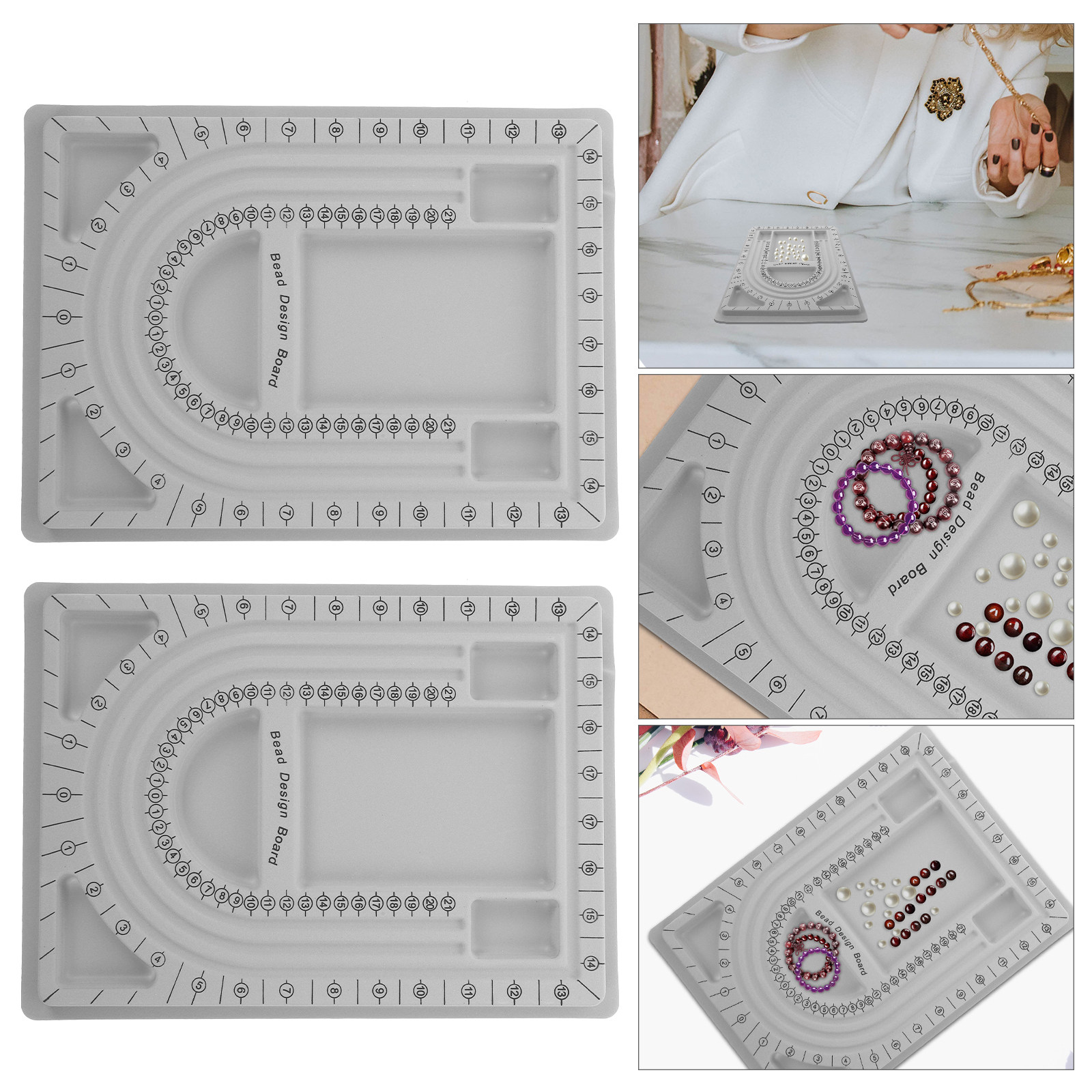 Bead Organizer Tray - 2Pcs Bead Design Board Jewelry Making