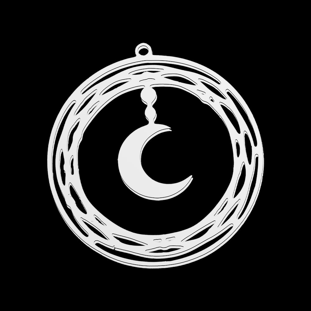 Jewelry Making In La - 5pcs/Lot Stainless Steel Moon Charms Pendants