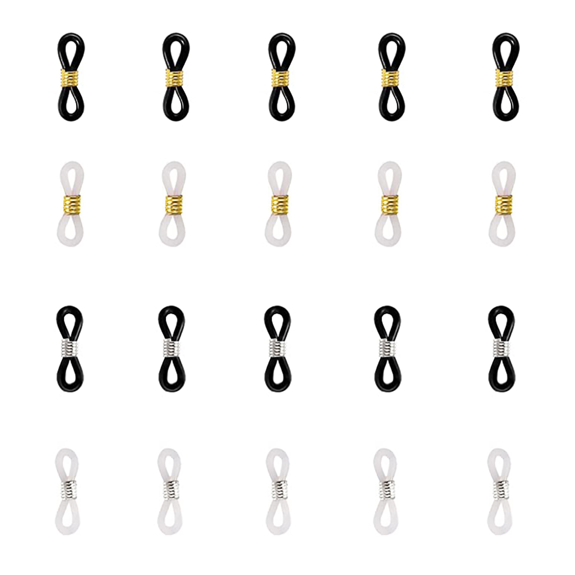 Jewelry Making Glasses - 20pcs Eyeglass Chain Ends Adjustable Spring
