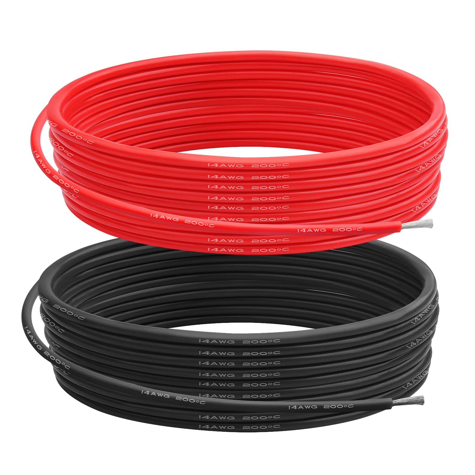 Black Red Silicone Electrical  - Wire 22 Gauge Copper review and price