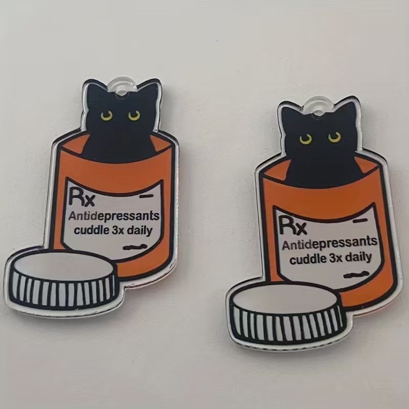10pcs acrylic medicine cat pen - Jewelry Making Pendants review and price