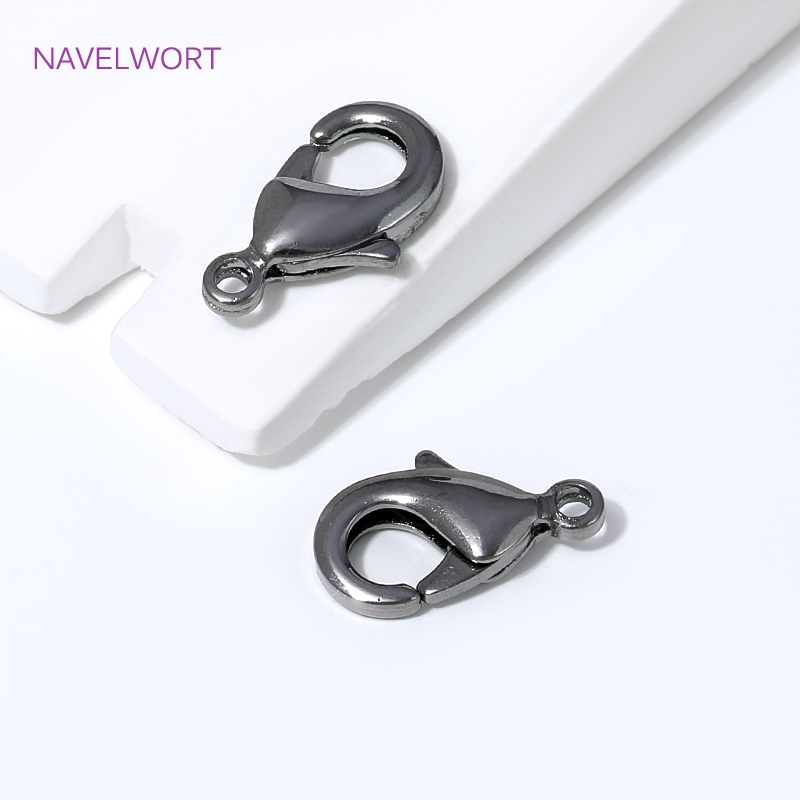 Black Plated Brass 12mm Lobste - Jewelry Making Items review and price