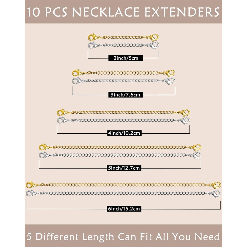 10Pcs Chain Extenders for Neck - Jewelry Making Chain review and price