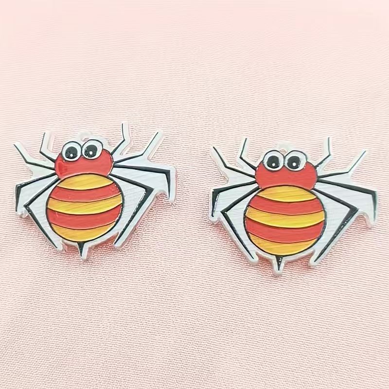 10pcs acrylic Halloween spider - Jewelry Making Pendants review and price