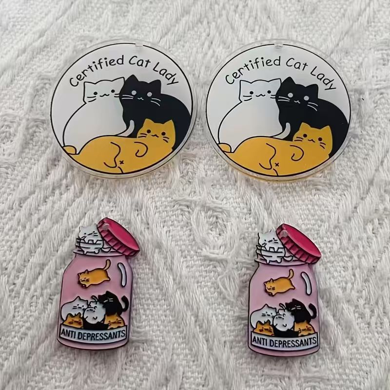 10pcs acrylic cute cat pendant - Jewelry Making Pendants review and price