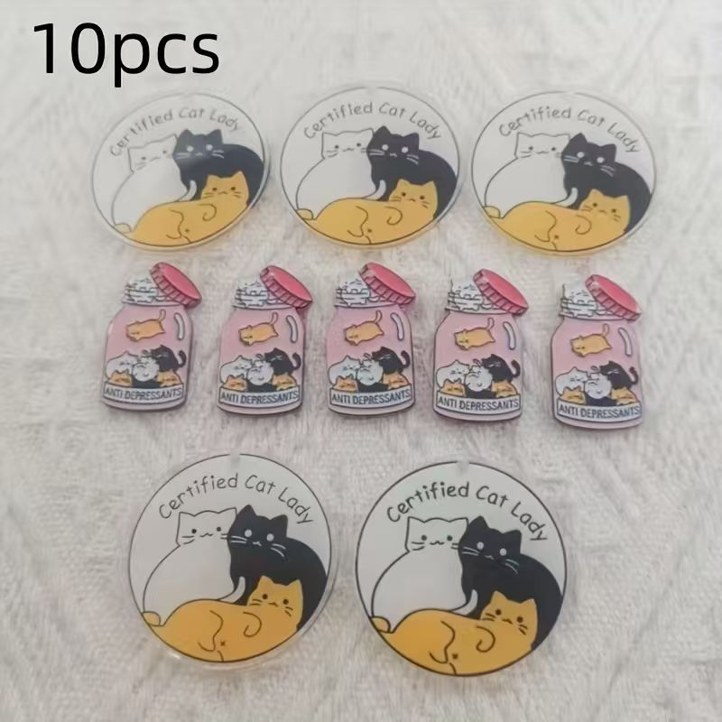 10pcs acrylic cute cat pendant - Jewelry Making Pendants review and price