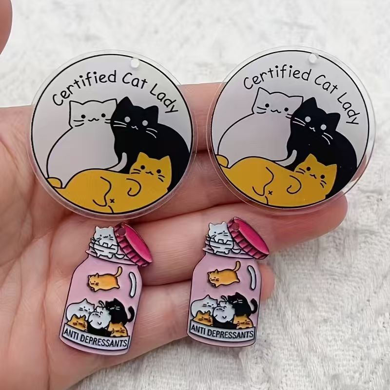 10pcs acrylic cute cat pendant - Jewelry Making Pendants review and price