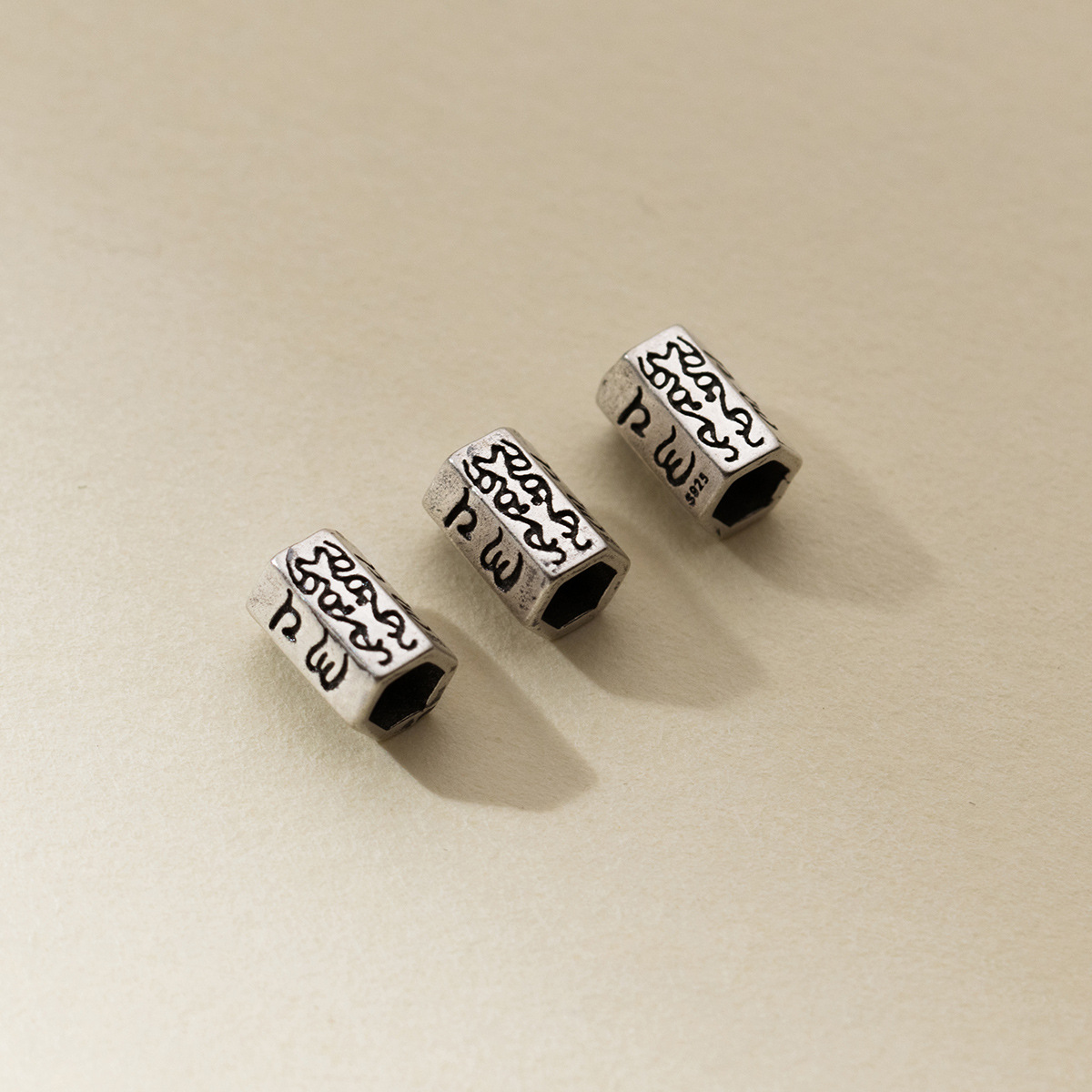 925 Silver Beads Retro Engrave - Jewelry Making In La review and price