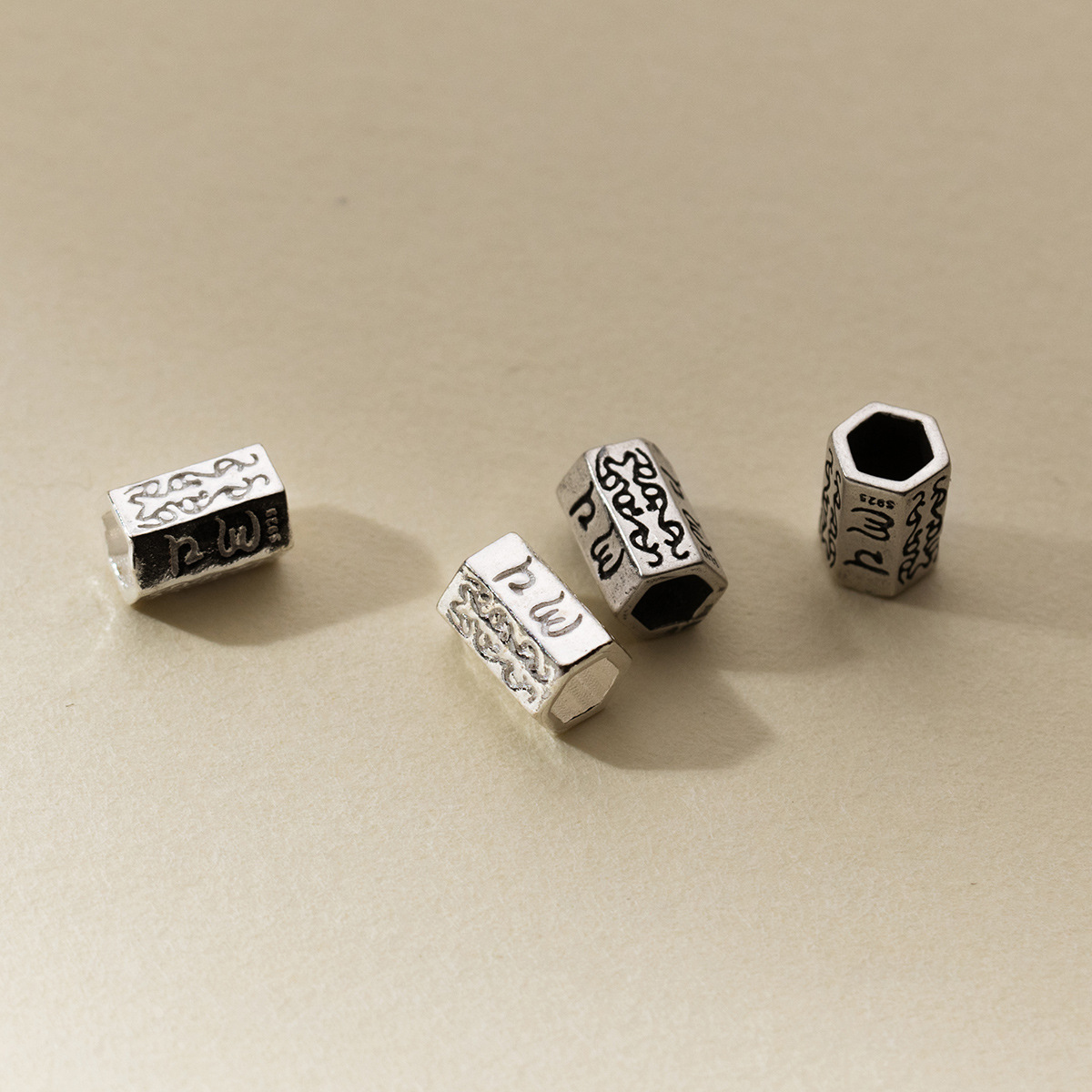 925 Silver Beads Retro Engrave - Jewelry Making In La review and price