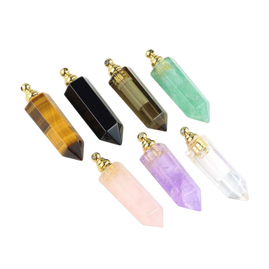 Crystal Hexagonal Stone Perfum - Jewelry Making Pendants review and price