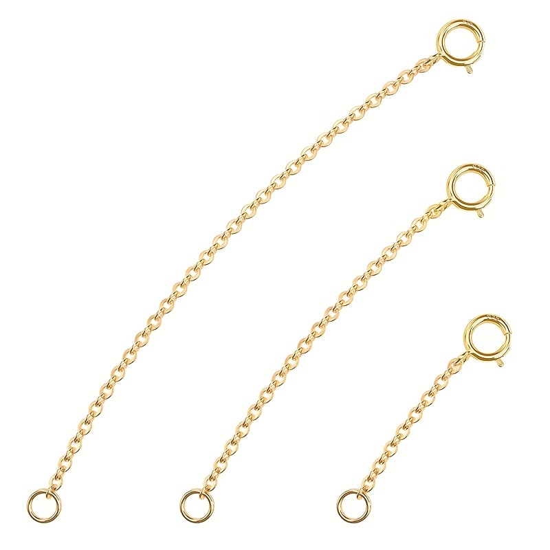 3Pcs Spring Clasp Extension Ch - Jewelry Making Chain review and price