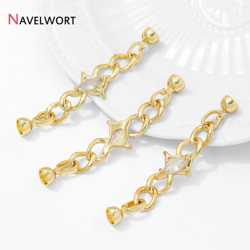 14K Gold Plated Brass Zircon C - Jewelry Making Chain review and price