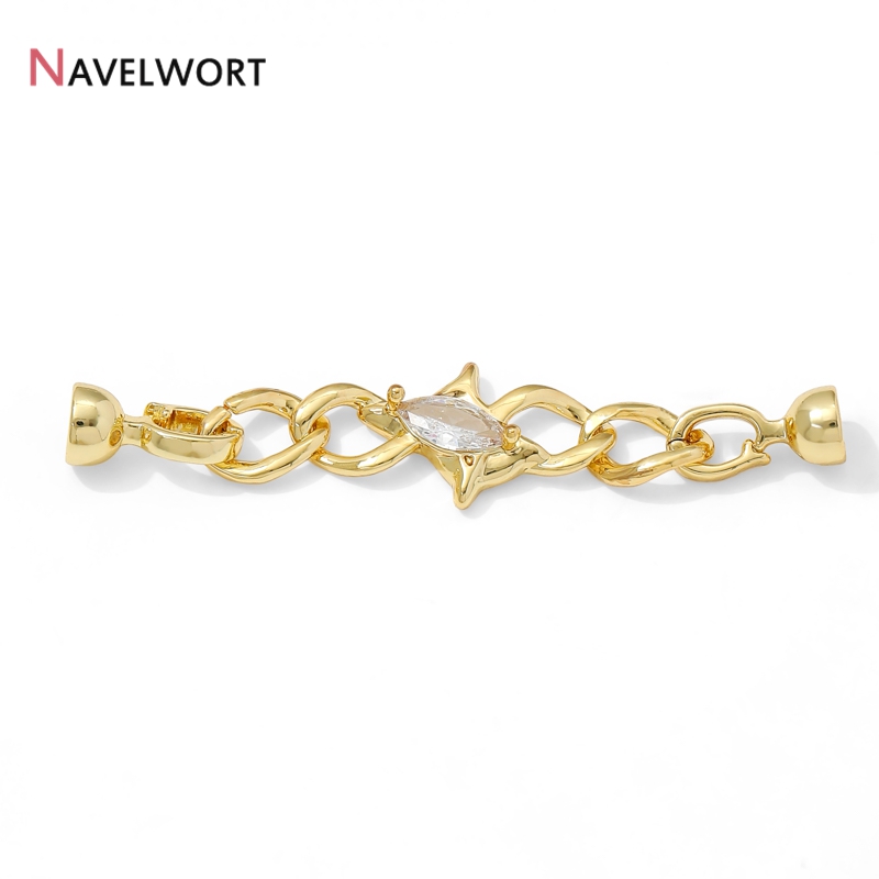 14K Gold Plated Brass Zircon C - Jewelry Making Chain review and price