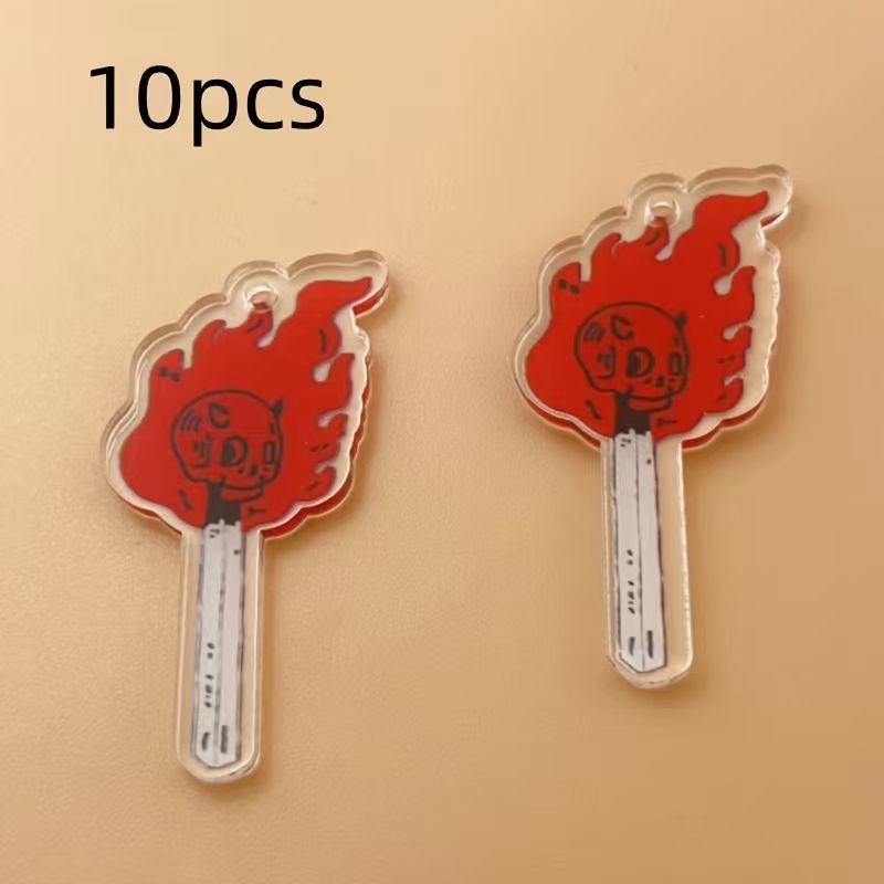 10pcs acrylic skull pendant, D - Jewelry Making Pendants review and price