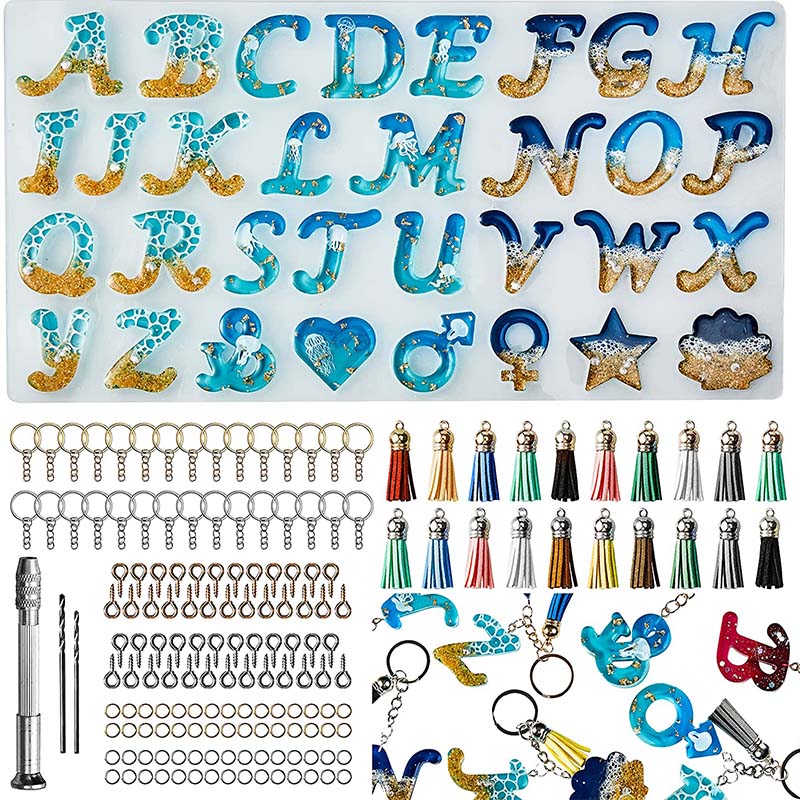 Alphabet Silicone Mold for Epo - Jewelry Making Tool Kit review and price