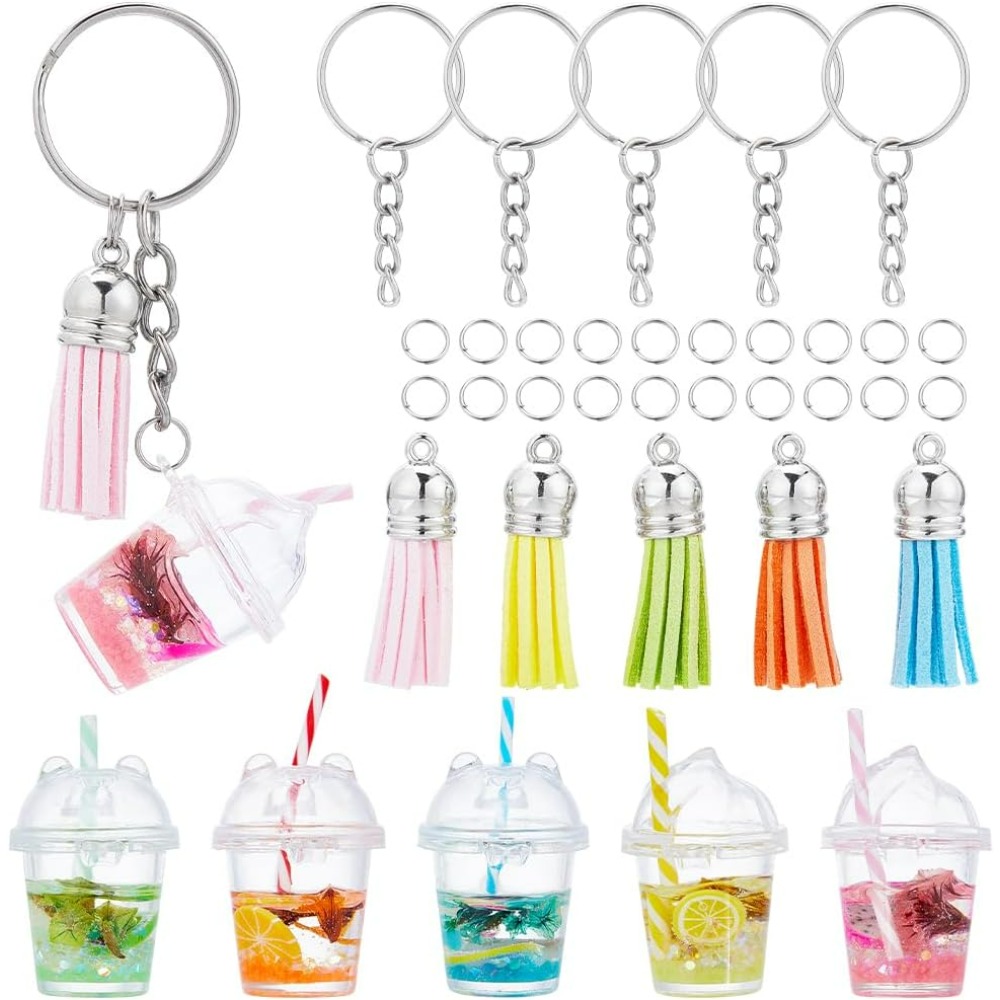 35Pcs DIY 5 Sets Bubble Tea Ke - Jewelry Making Chain review and price