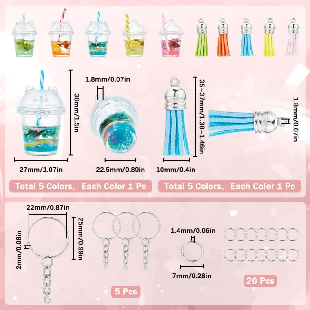 35Pcs DIY 5 Sets Bubble Tea Ke - Jewelry Making Chain review and price
