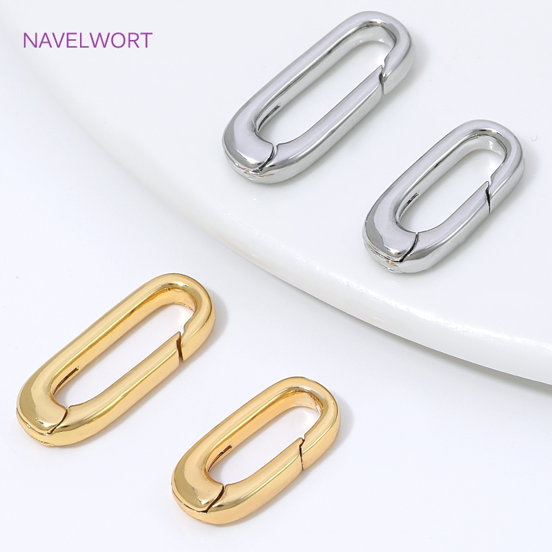 1/2/4Pcs 18K Gold Plated Oval  - Jewelry Making Items review and price