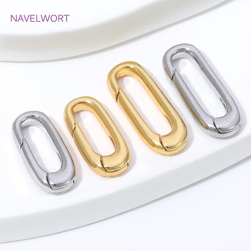 1/2/4Pcs 18K Gold Plated Oval  - Jewelry Making Items review and price
