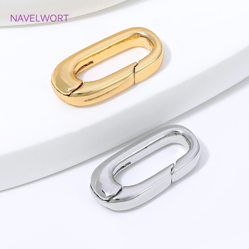 1/2/4Pcs 18K Gold Plated Oval  - Jewelry Making Items review and price