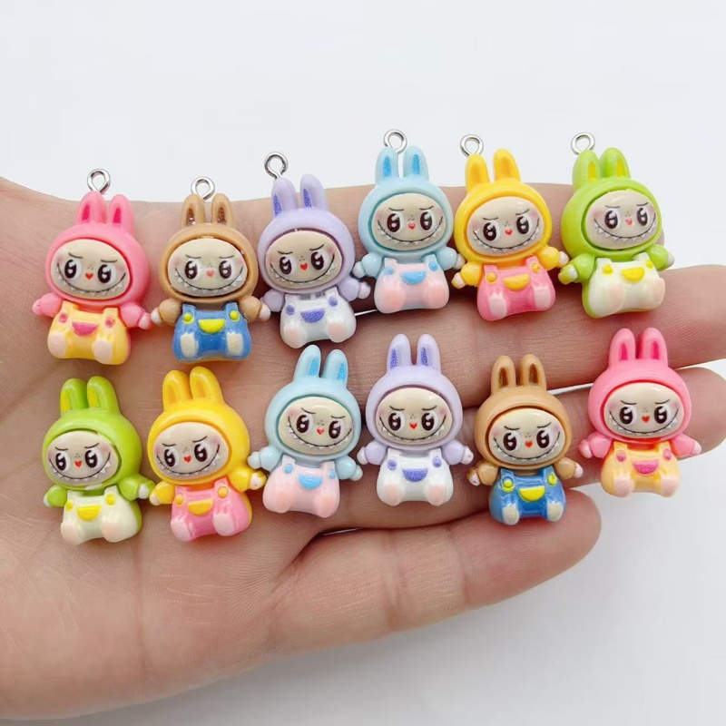 10Pcs Kawaii Rabbit Strawberry - Jewelry Making Pendants review and price