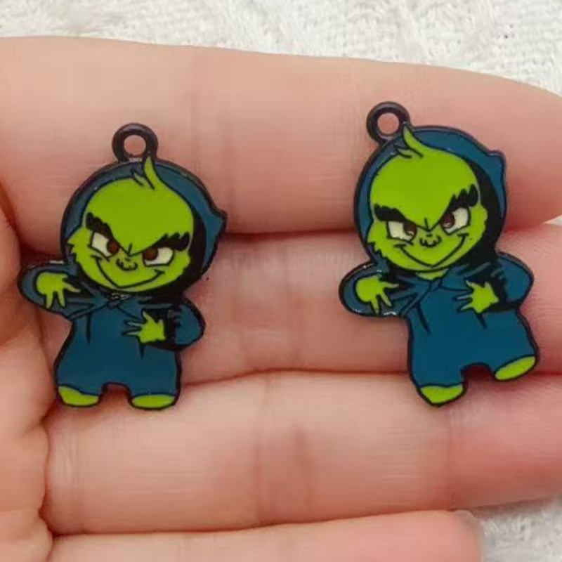 10pcs alloy drip oil cartoon C - Jewelry Making Pendants review and price