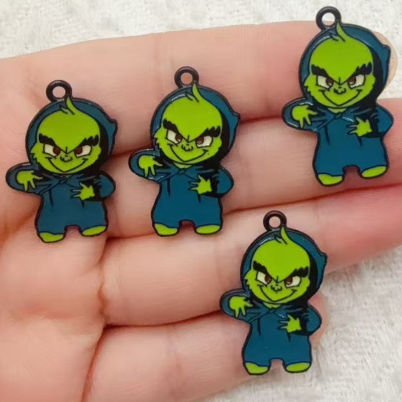 10pcs alloy drip oil cartoon C - Jewelry Making Pendants review and price