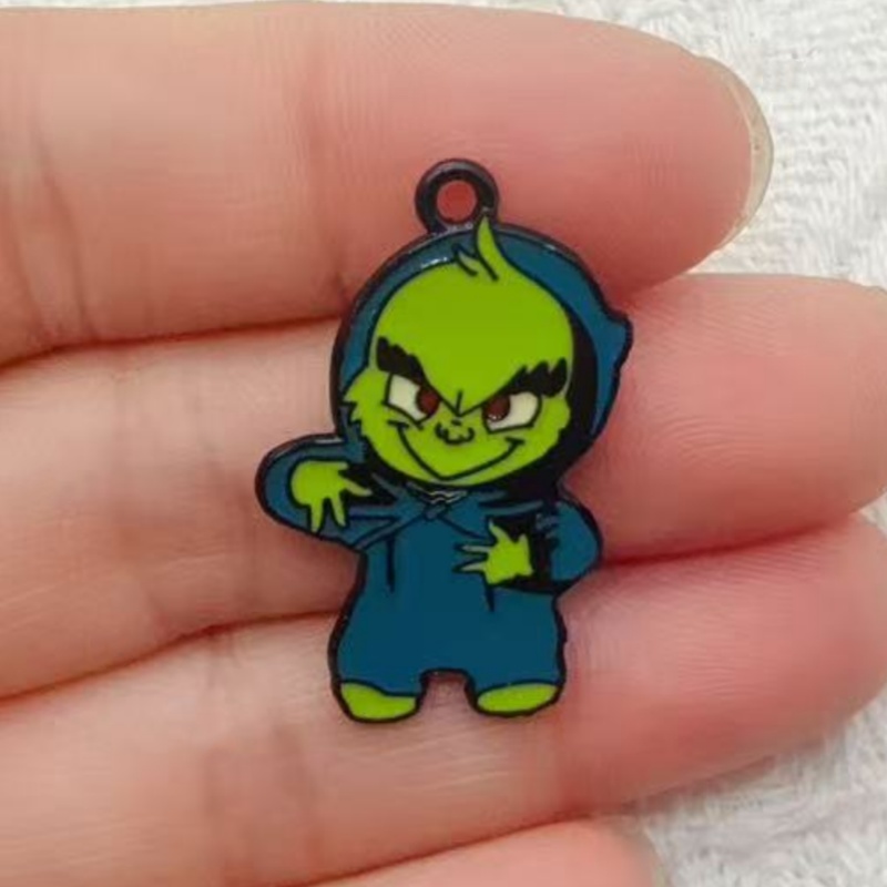 10pcs alloy drip oil cartoon C - Jewelry Making Pendants review and price