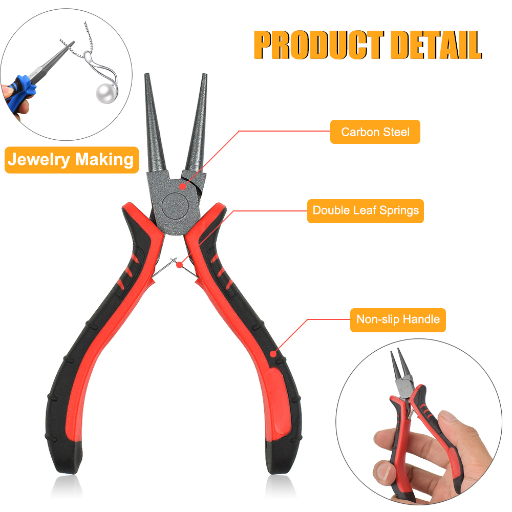 NEWACALOX 8Pcs Mini Pliers Set - Jewelry Making Loop Pliers review and price