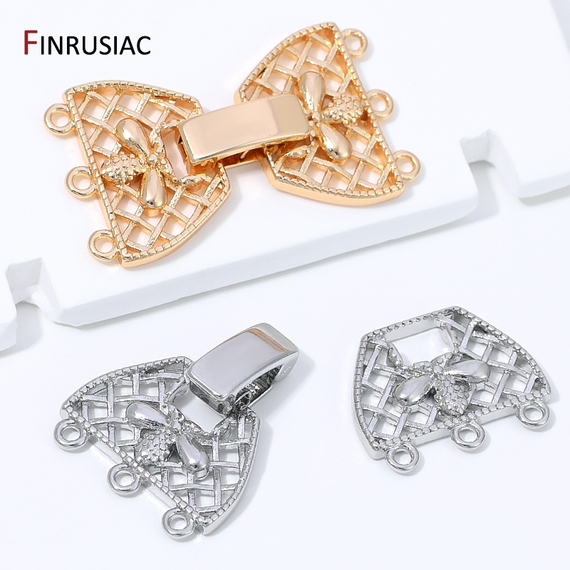 14K Gold Plated Brass 3-Row Pe - Jewelry Making Items review and price