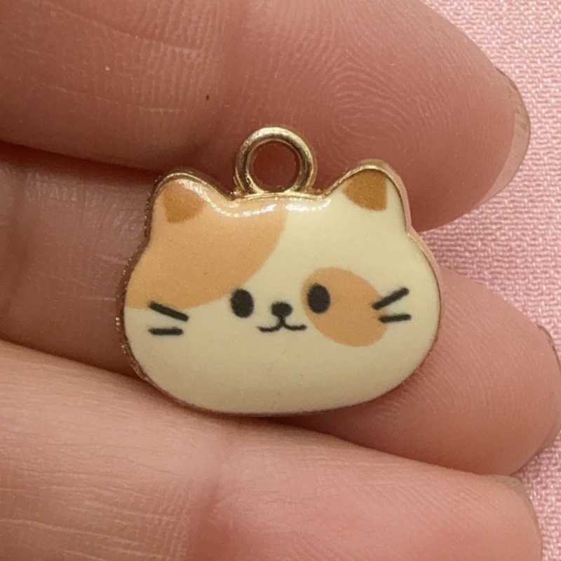 12pcs Printed Cat Head Alloy D - Jewelry Making Pendants review and price