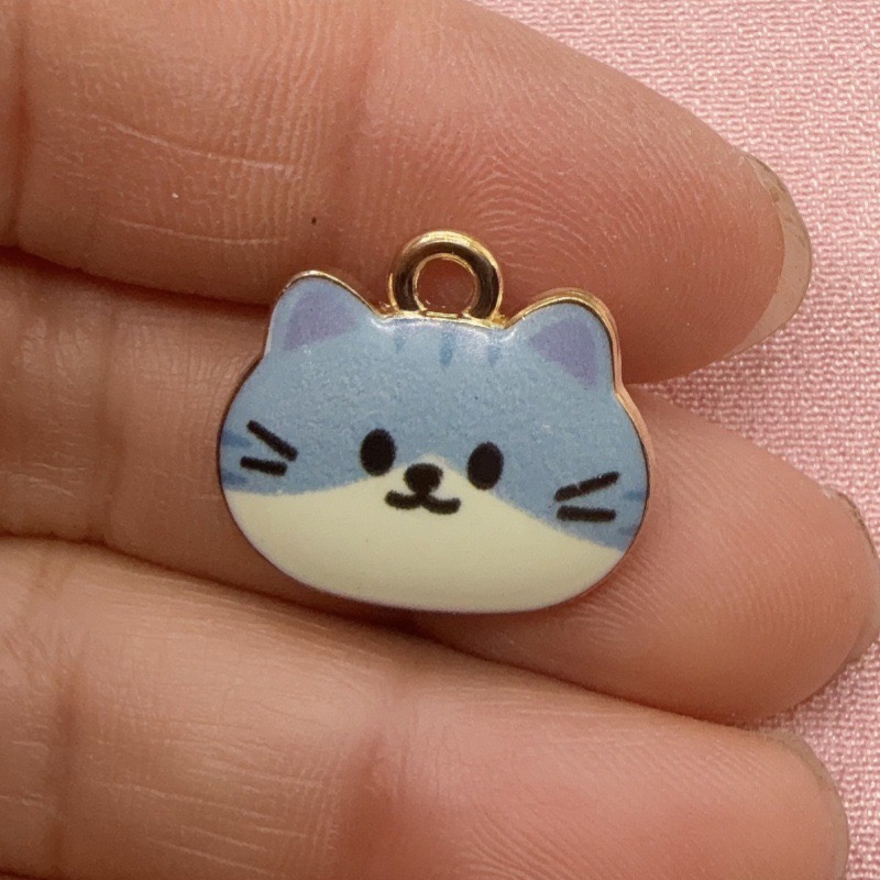 12pcs Printed Cat Head Alloy D - Jewelry Making Pendants review and price