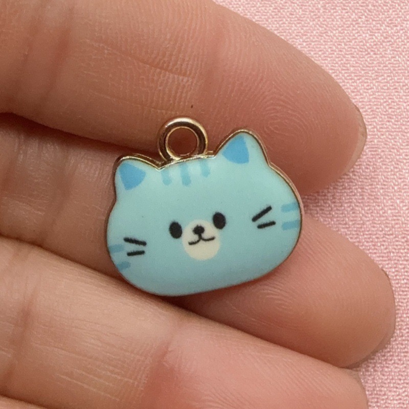 12pcs Printed Cat Head Alloy D - Jewelry Making Pendants review and price