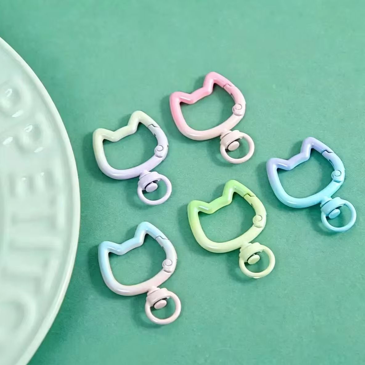 5-10PCS Gradient Cute Cat Clas - Jewelry Making Chain review and price